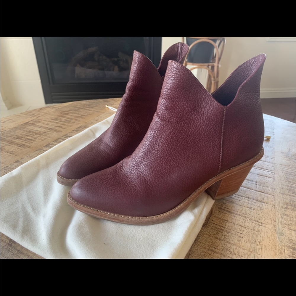 Poppy Barley Burgundy Ankle Boots